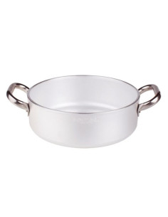 Cacerola baja radiante en aluminio de 5mm con dos asas, diámetro 40cm
