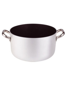 Cacerola de aluminio antiadherente de 3 mm, dos asas, diámetro 45 cm