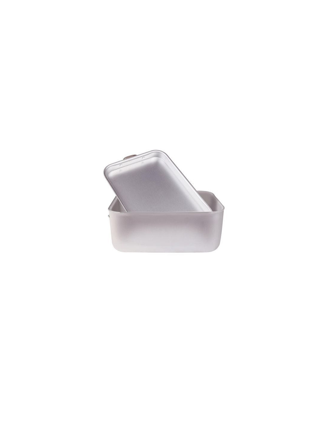 Sartén rectangular de aluminio de 3 mm con tapa souté, tamaño 60x40cm