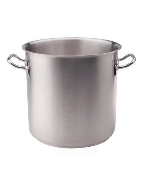 Olla alta de acero inoxidable para inducción, dos asas, diámetro 40cm