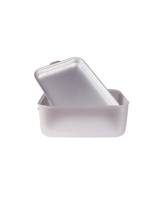 Sartén rectangular de aluminio de 3 mm con tapa souté, tamaño 70x45cm