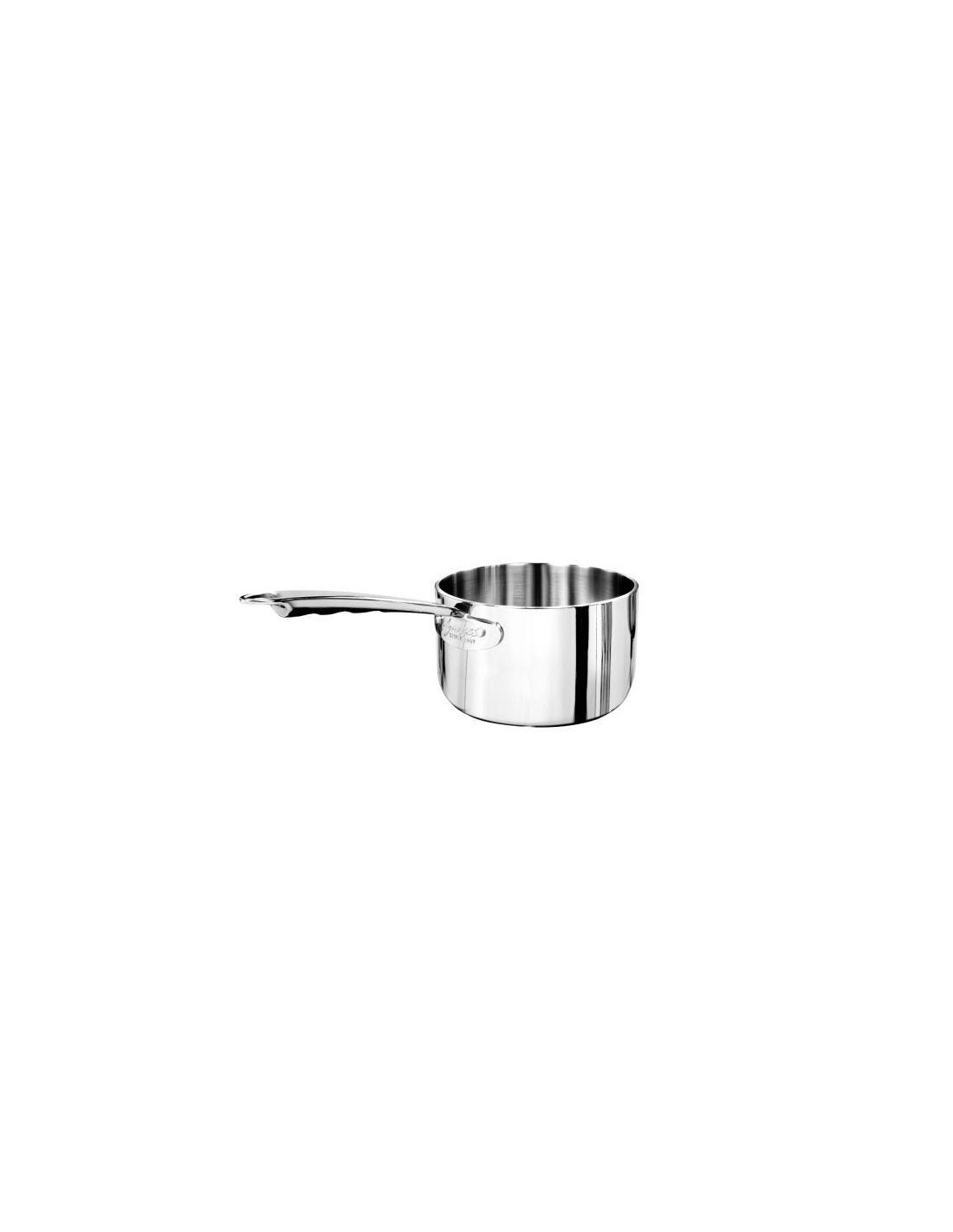 Cacerola alta Alu-inox 5 capas pulido, para inducción con un mango, diámetro 16cm