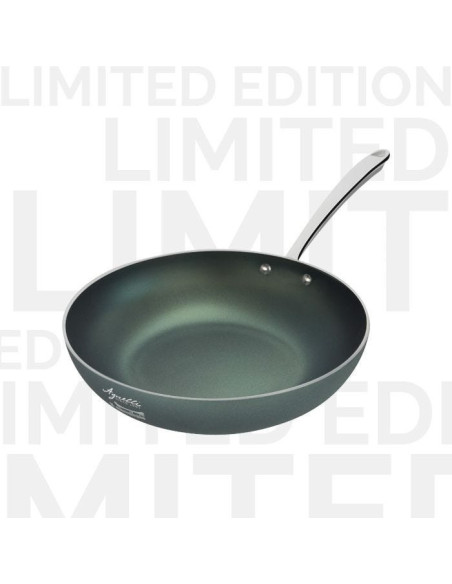 Sartén alta AlGreen 1907 para inducción, de aluminio antiadherente de 3 mm, con un solo mango, diámetro 32 cm