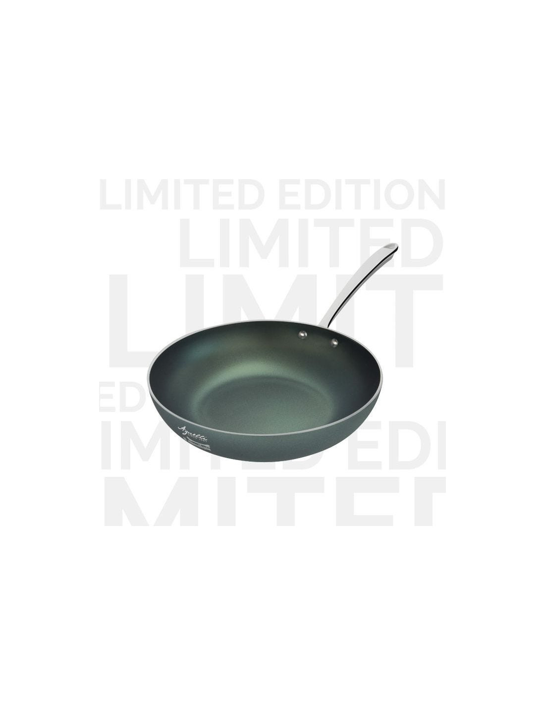 Sartén alta AlGreen 1907 para inducción, de aluminio antiadherente de 3 mm, con un solo mango, diámetro 32 cm