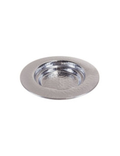 Mini placa de aluminio martillado, diámetro 8,8 cm