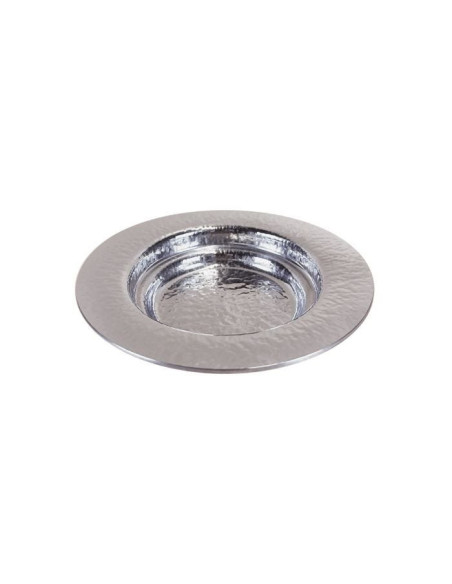 Mini placa de aluminio martillado, diámetro 8,8 cm