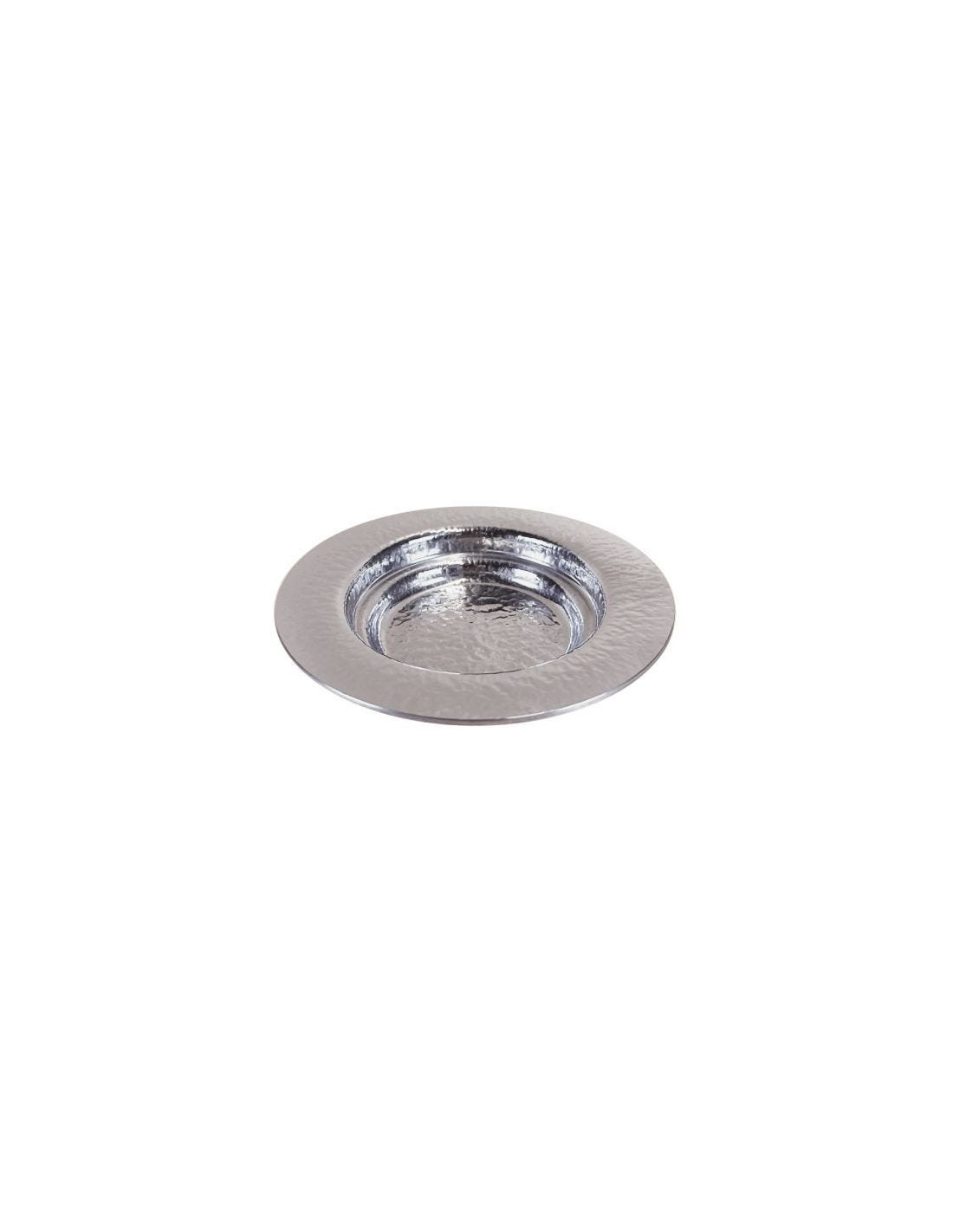 Mini placa de aluminio martillado, diámetro 14 cm