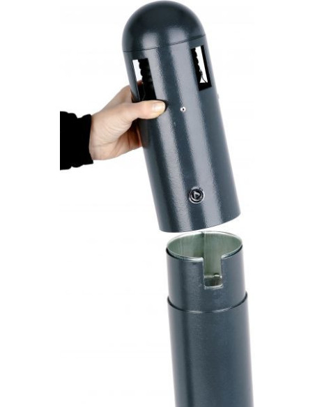 Probbax AT-0292-DGRY: Cenicero Tubular Exterior 3 L