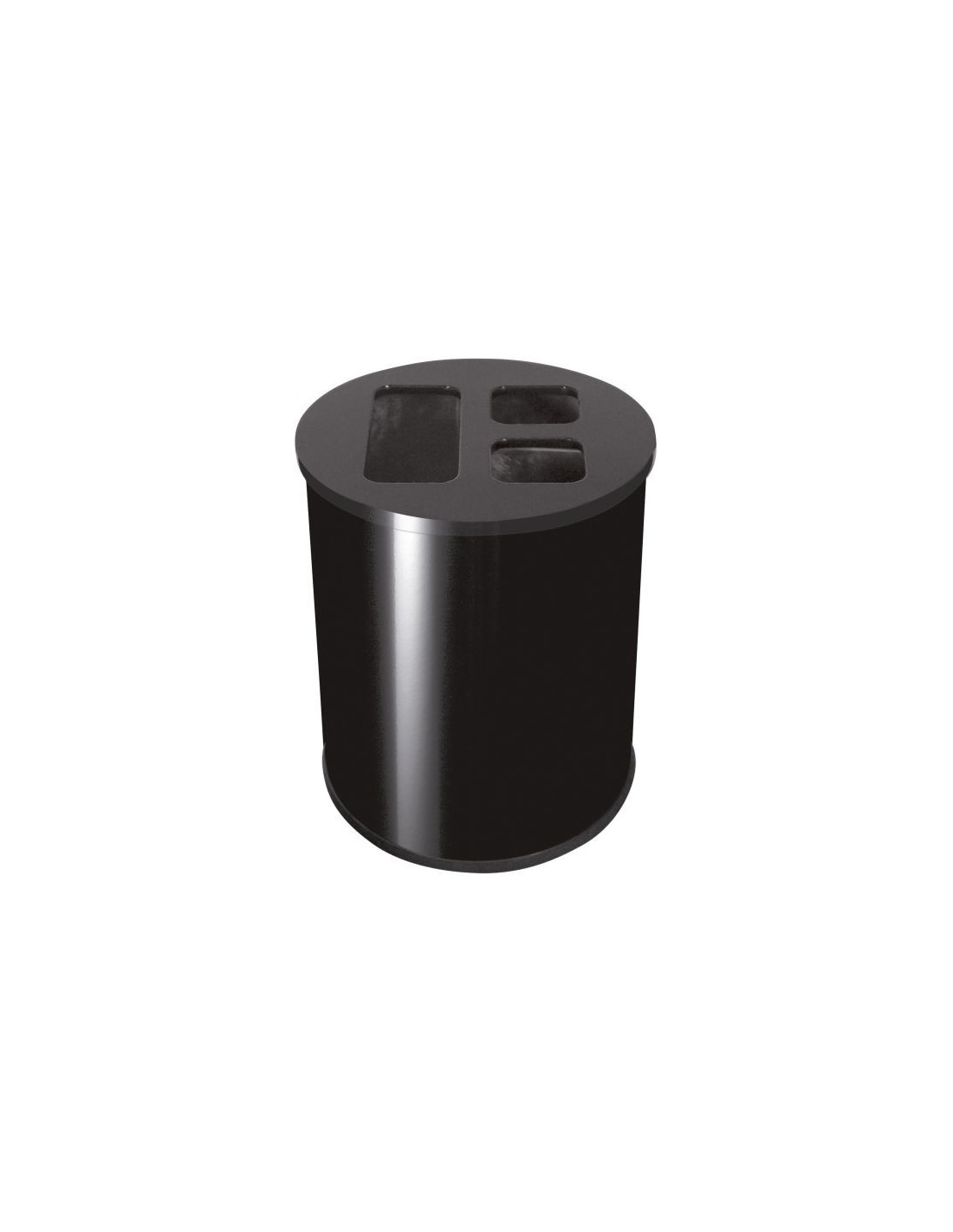 Probbax WB-1261-BLA: Papelera Reciclaje 3 Compart. 40 L
