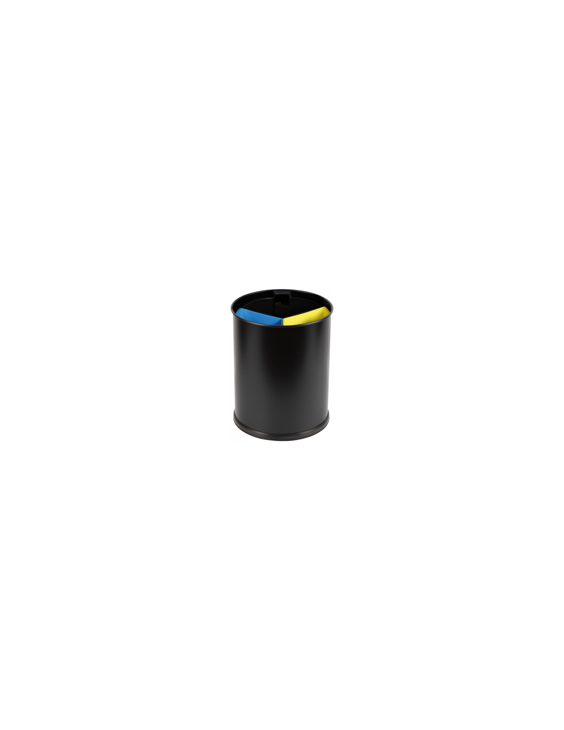 Probbax WB-1261-BLA: Papelera Reciclaje 3 Compart. 40 L