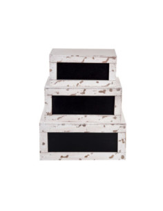 TABLECRAFT - RCBCRATE2 - SET de 3 CAJAS - ELEVADORES - Blanco de