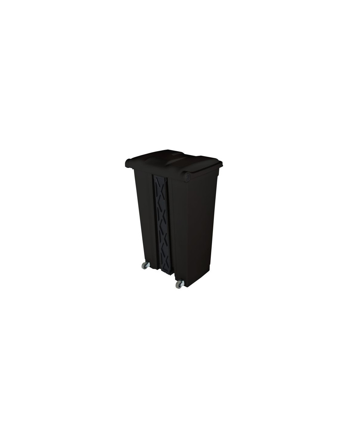 Probbax Contenedor de 90L más del 50% reciclado tapa negra