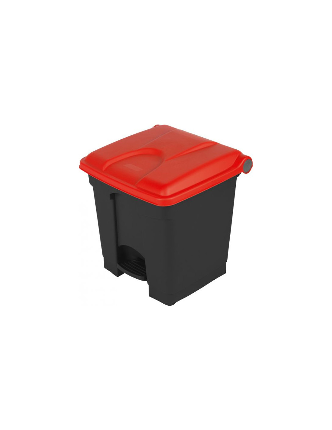 Probbax Contenedor de 30L más del 50% reciclado tapa roja