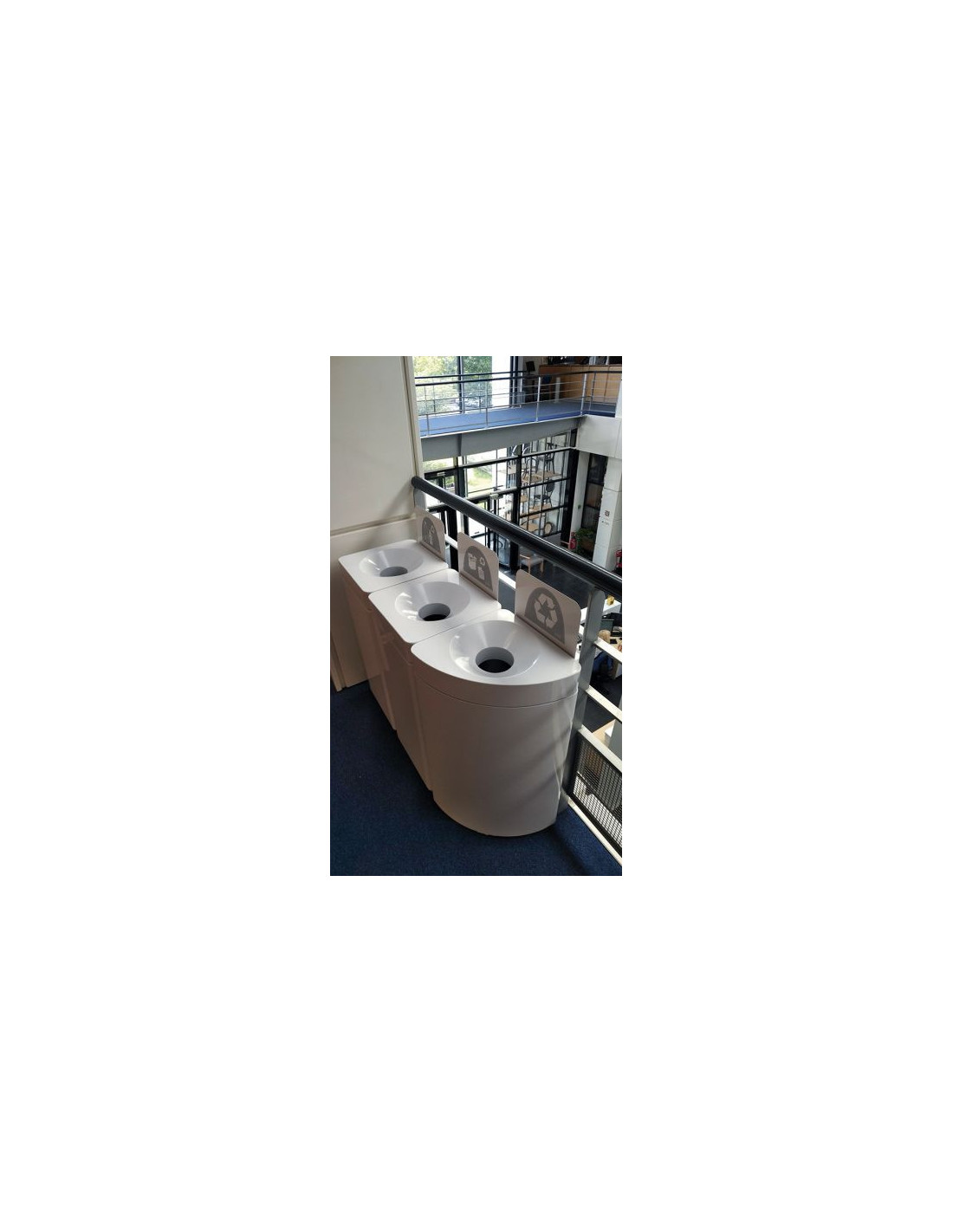 Probbax SE-4140-WHT: Contenedor Ignífugo 36 L 1/4 Círculo
