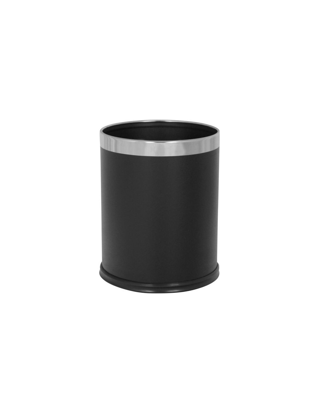 Probbax WB-1042-BLA: Papelera Redonda Efecto Piel 10 L