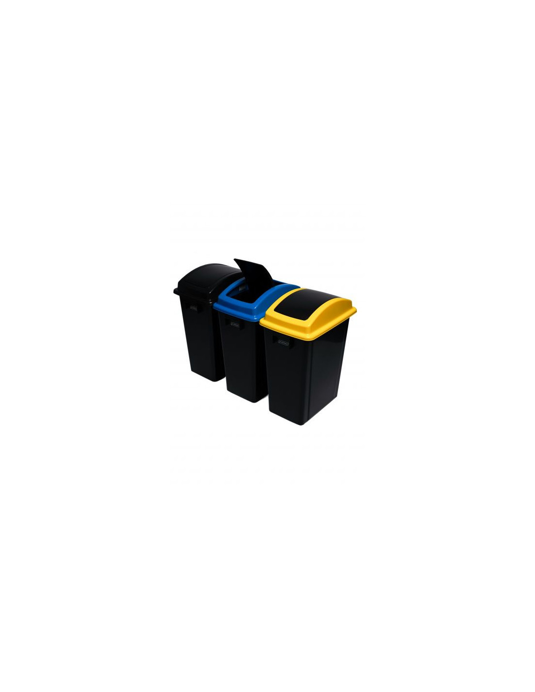 Probbax PB-1143-BBLU: Cubo Tapa Abatible 40 L Pack 5