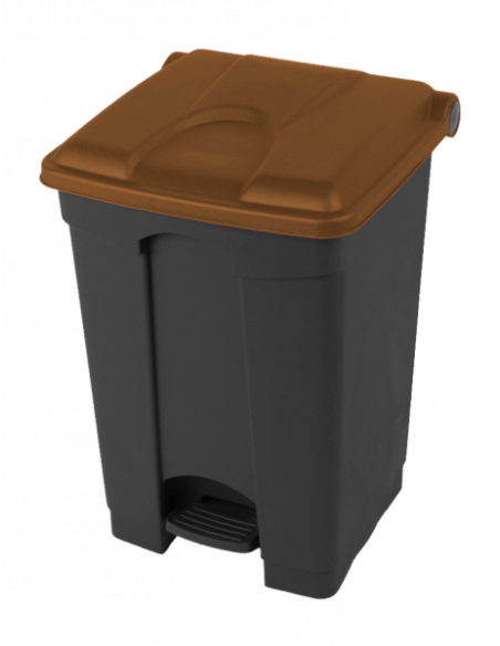 Probbax Contenedor de paso de 45L más del 50% reciclado tapa marrón