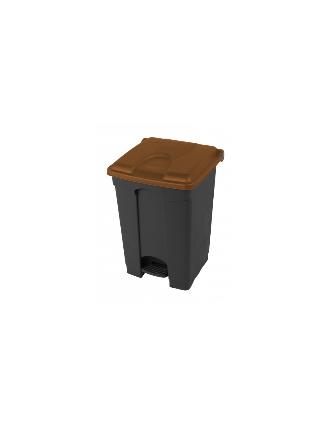 Probbax Contenedor de paso de 45L más del 50% reciclado tapa marrón