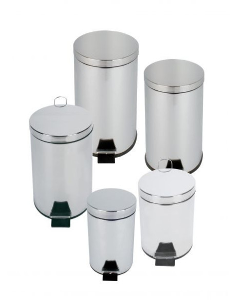 Probbax SO-6005-MSSTL: Papelera Pedal 5 L Pack 4