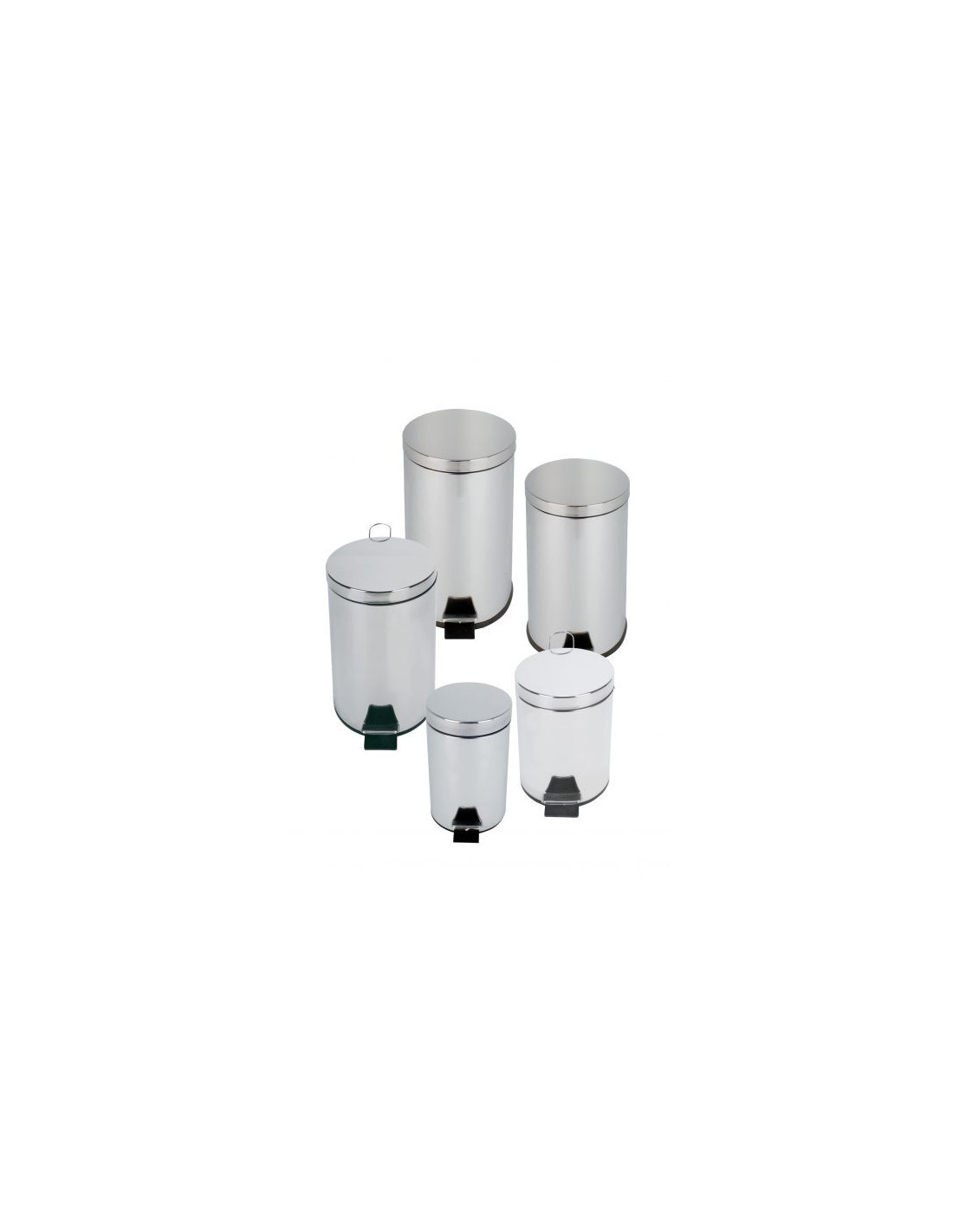 Probbax SO-6005-MSSTL: Papelera Pedal 5 L Pack 4