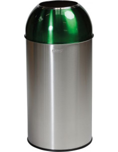 Probbax OD-6140-SGRN: Papelera Cúpula Abierta 40 L