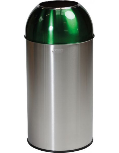 Probbax OD-6140-SGRN: Papelera Cúpula Abierta 40 L