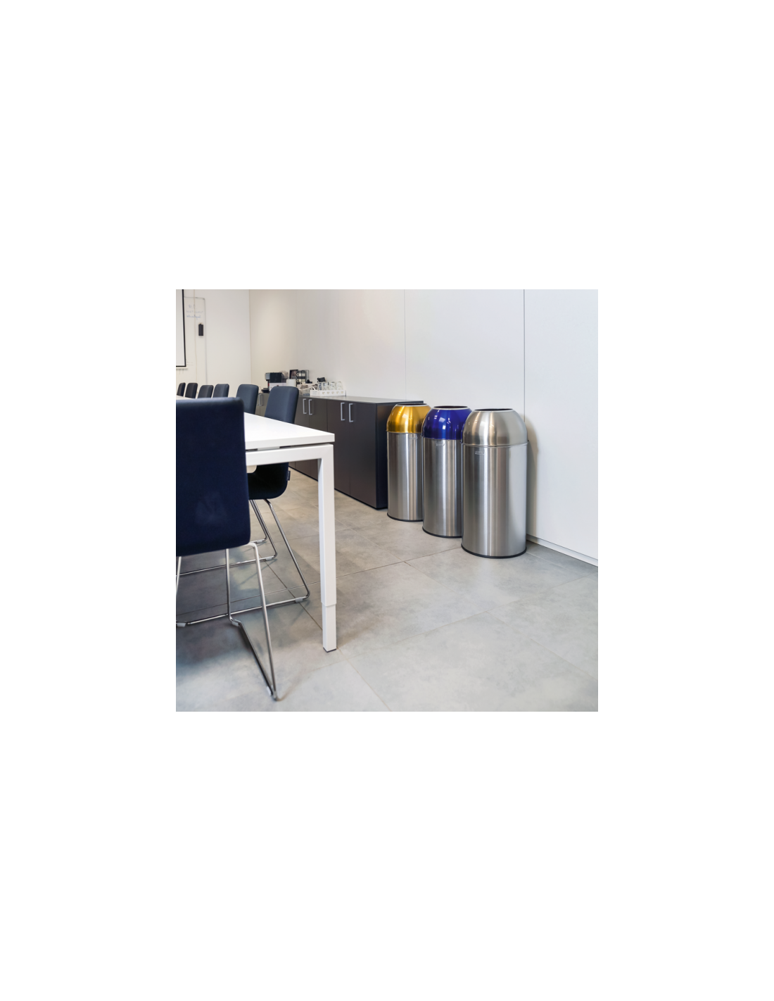 Probbax OD-6140-SYEL: Papelera Cúpula Abierta 40 L