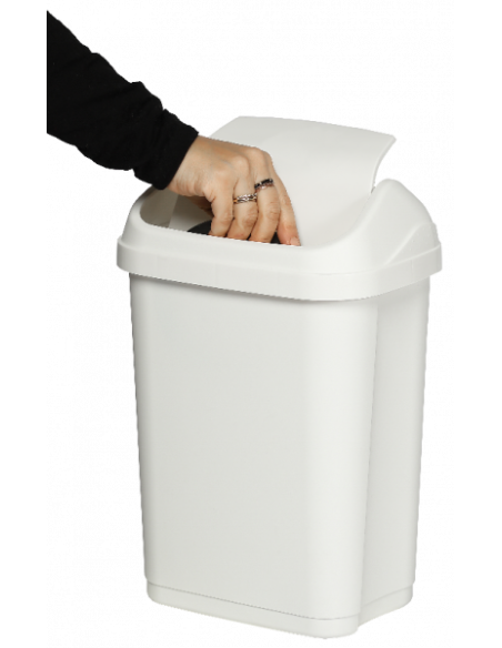 Probbax ST-0210-WHT: Papelera Basculante 10 L Pack 10
