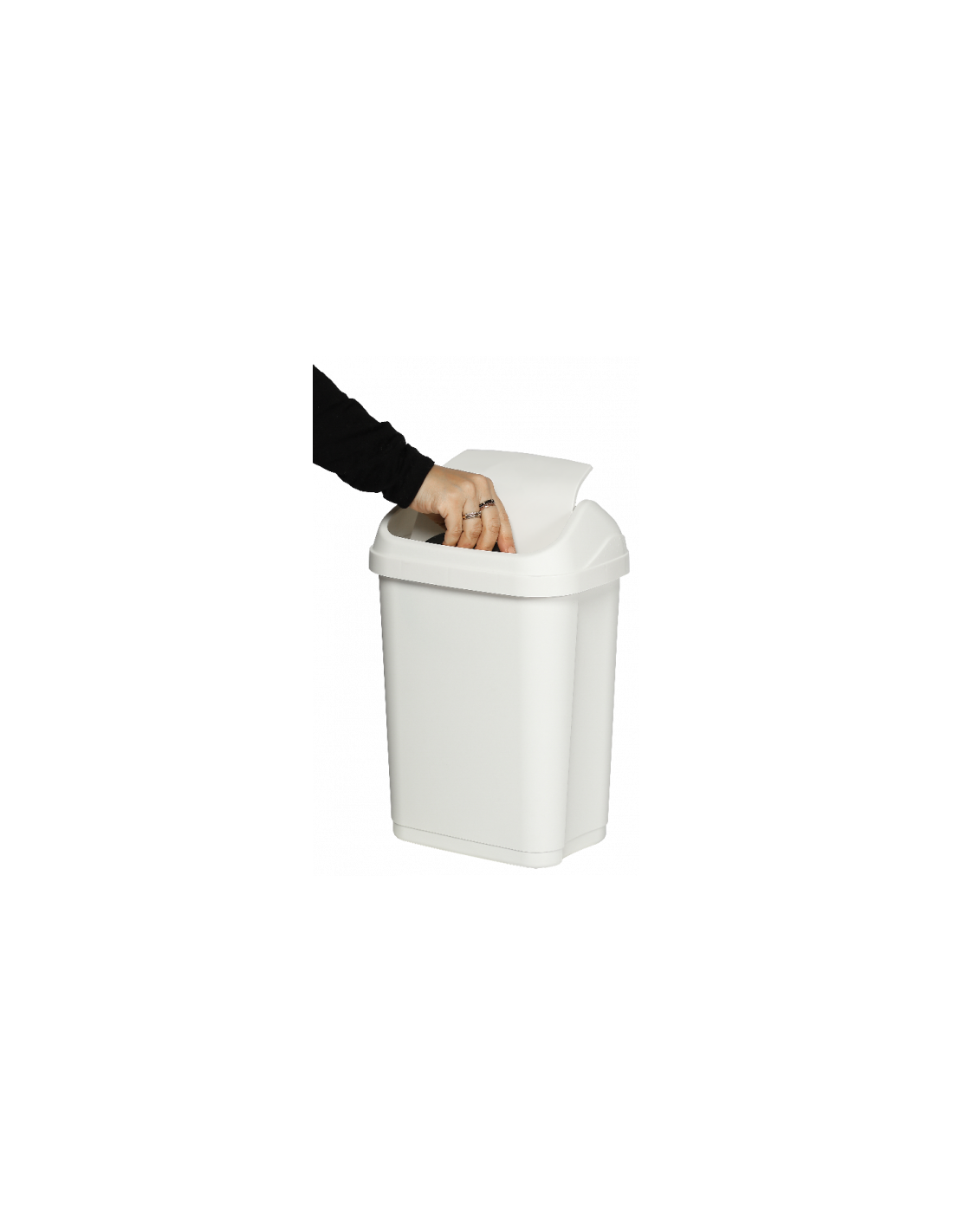Probbax ST-0210-WHT: Papelera Basculante 10 L Pack 10