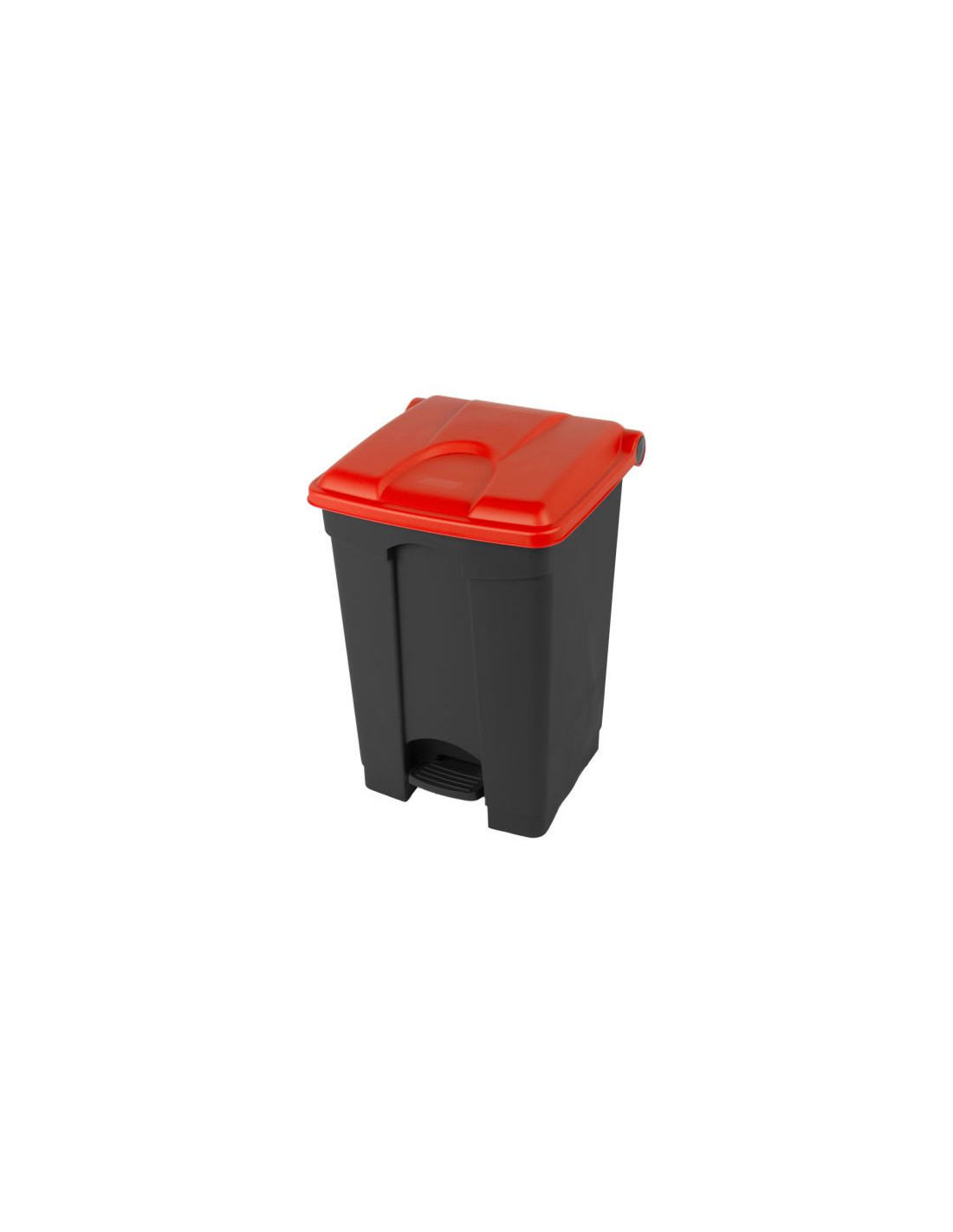 Probbax Contenedor de paso de 45L más del 50% reciclado tapa roja
