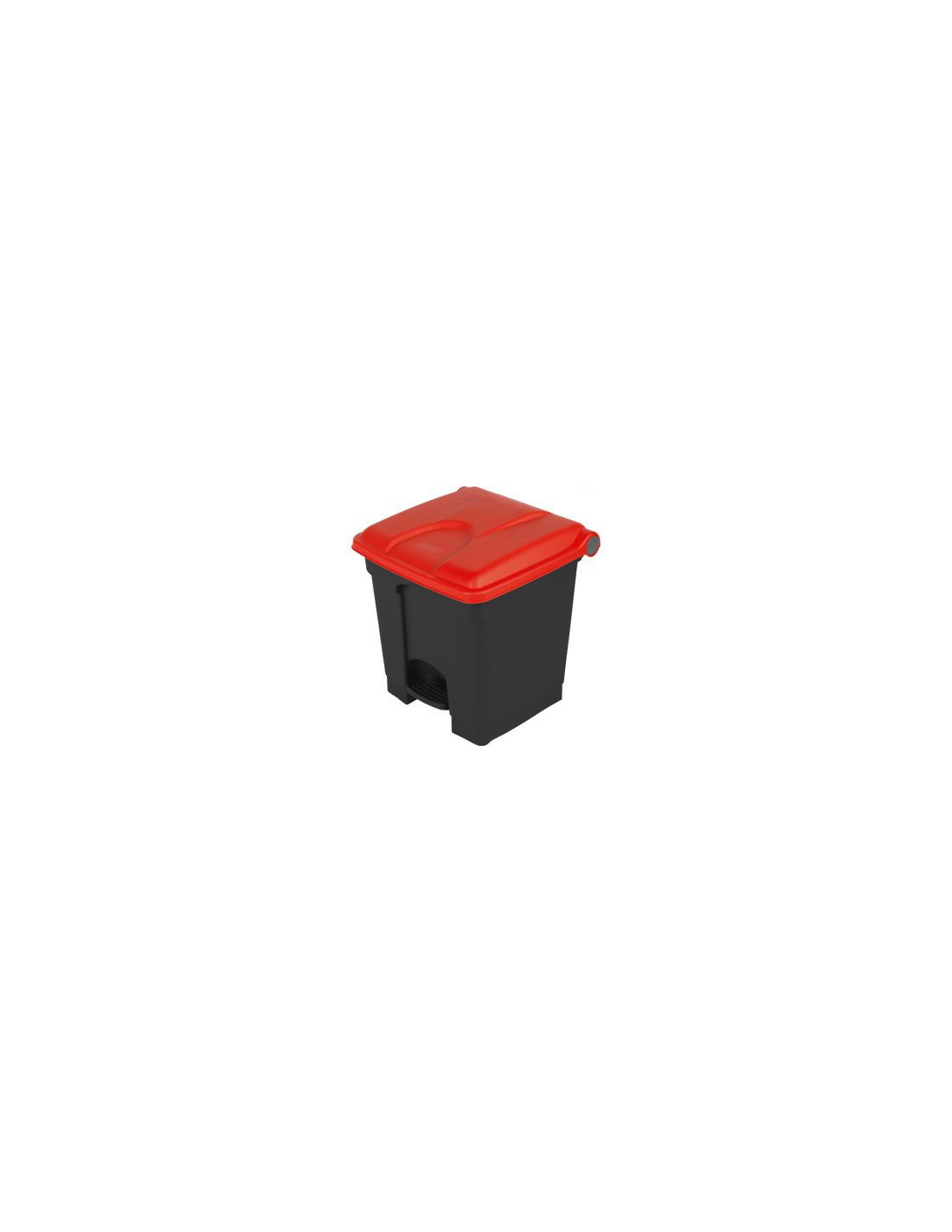 Probbax Contenedor de paso de 45L más del 50% reciclado tapa roja