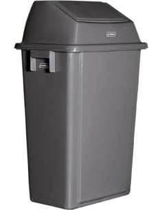 Probbax PB-1280-GRY: Papelera Pared 60 L Tapa Basculante