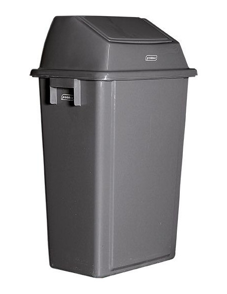 Probbax PB-1280-GRY: Papelera Pared 60 L Tapa Basculante