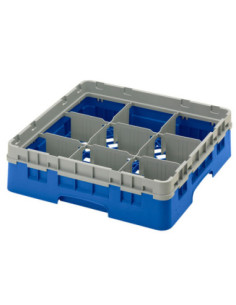CAMBRO - 9S318-184 - Cesta de lavado 9 comp. 1 altura - 14,8 cm Ø máx. - alt. máx. 9,4 cm - 50 x 50 x 14,3 cm