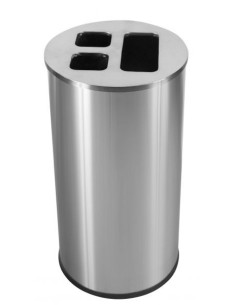 Probbax WB-1271-SSSTL: Papelera de Reciclaje 60 L