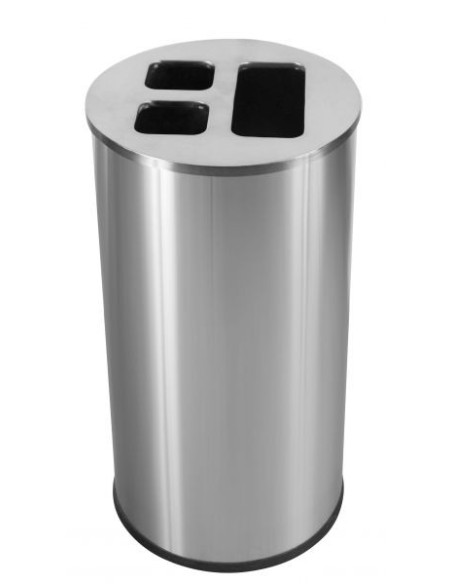 Probbax WB-1271-SSSTL: Papelera de Reciclaje 60 L