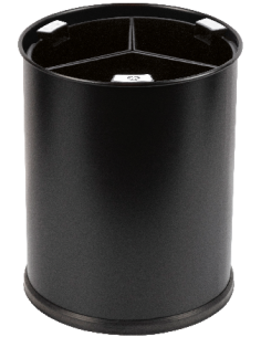 Probbax WB-1252-BLA: Papelera 3 Compart. 13 L Negros