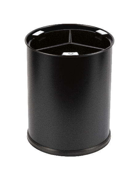 Probbax WB-1252-BLA: Papelera 3 Compart. 13 L Negros