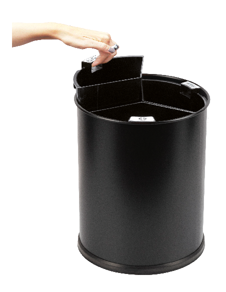 Probbax WB-1252-BLA: Papelera 3 Compart. 13 L Negros