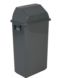 Probbax PB-1290-GRY: Papelera Pared 80 L Tapa Basculante