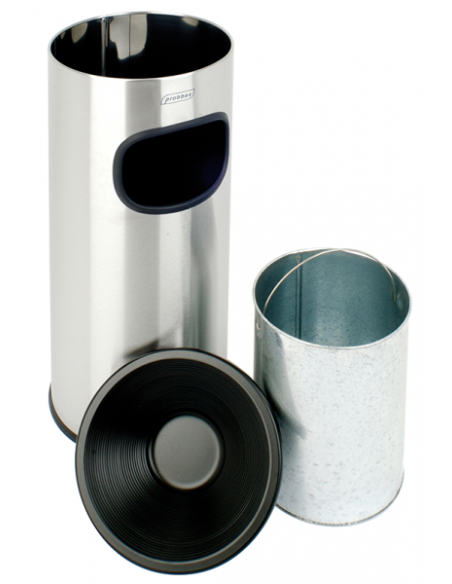 Probbax AT-2030-SSSTL: Papelera con Cenicero 30 L