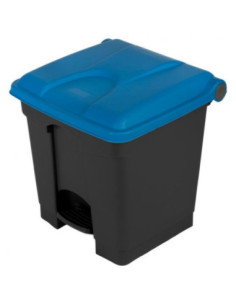 Probbax Contenedor de 30L más del 50% reciclado tapa azul
