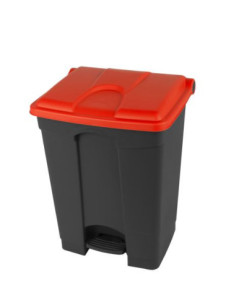 Probbax Contenedor de paso 70L más del 50% reciclado tapa roja