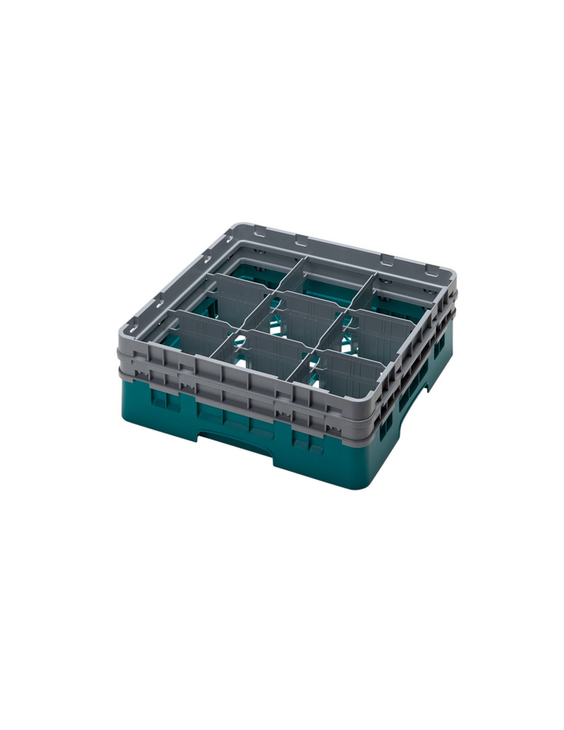 CAMBRO - 9S638-110 - Cesta de lavado 9 comp. 3 alturas - 14,8 cm Ø máx. - alt. máx. 17,6 cm - 50 x 50 x 22,5 cm