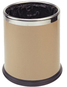 Probbax WB-1051-BEI: Papelera Doble Pared 10 L