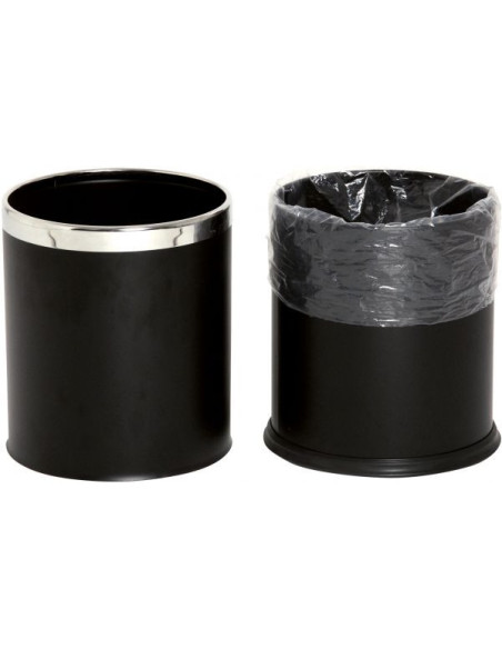 Probbax WB-1051-BLA: Papelera Doble Pared 10 L