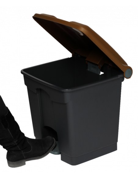 Probbax SO-1230-DBRN: Contenedor Pedal 30 L Reciclado