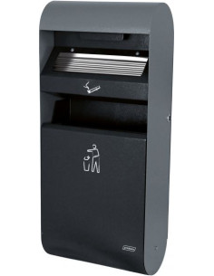 Probbax Cenicero de pared con papelera - 3L/14L