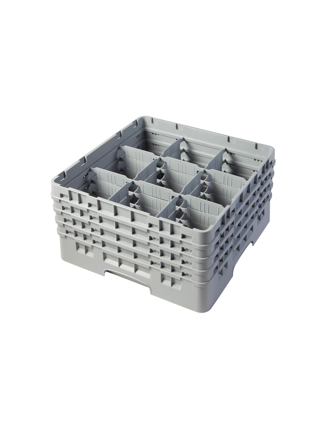 CAMBRO - 9S800-163 - Cesta de lavado 9 comp. 4 alturas - 14,8 cm Ø máx. - alt. máx. 21,7 cm - 50 x 50 x 26,7 cm