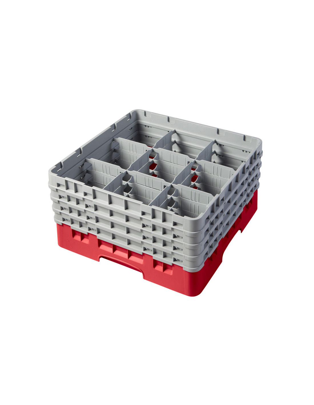 CAMBRO - 9S800-163 - Cesta de lavado 9 comp. 4 alturas - 14,8 cm Ø máx. - alt. máx. 21,7 cm - 50 x 50 x 26,7 cm